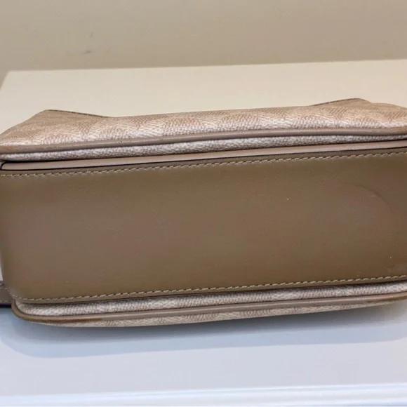 Coach Cassie Signature Coated Canvas & Calfskin Leather Crossbody Bag